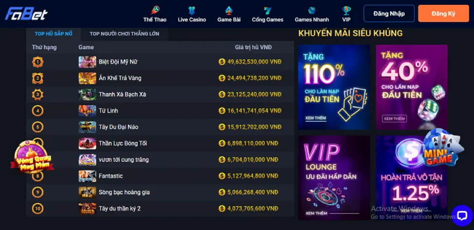 Ưu đãi độc quyền hội viên VIP tại winvn 11